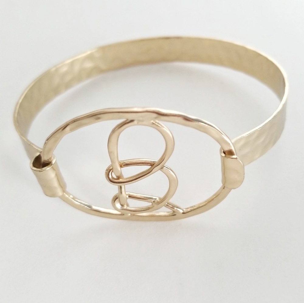 Anthropologie B Monogram Script Cuff - image 1